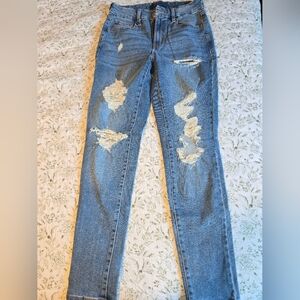 Aeropostale High Rise Curvy Jegging in Blue